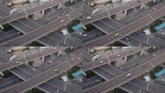 高清高速公路俯视图，交通工业概念高清在线视频素材下载