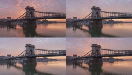 Széchenyi链桥的工期高清在线视频素材下载