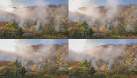 延时拍摄:玉川温泉日出，日本秋田高清在线视频素材下载