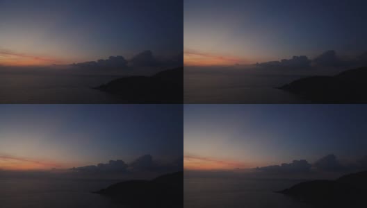 Slow motion geographer looking at clouds on evening sky高清在线视频素材下载