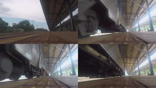 泰国Pak Chong火车站下火车高清在线视频素材下载