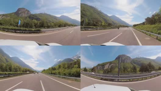 在瑞士山上开车高清在线视频素材下载