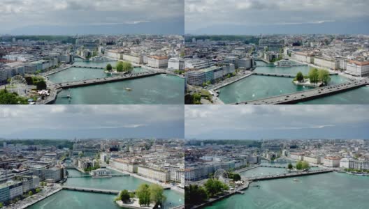 瑞士日内瓦鸟瞰图高清在线视频素材下载