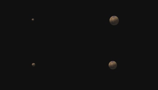 Planet Mars View, Rotation and zoom in to fullscreen, Red Planet Mars new space travel educational animation realistic高清在线视频素材下载