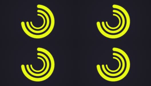 黄色智能手表活动铃声动画Hud运动图形股票视频背景高清在线视频素材下载