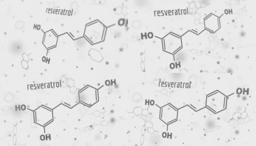 白藜芦醇的公式。医学和药学的概念高清在线视频素材下载