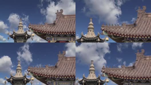 大雁塔是一座佛教宝塔，位于中国陕西省西安(西安，西安)南部高清在线视频素材下载