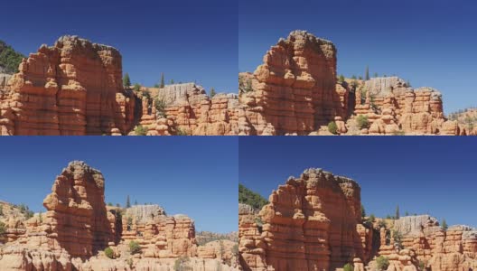 高耸的红岩hoodoo在犹他州-鸟瞰图高清在线视频素材下载