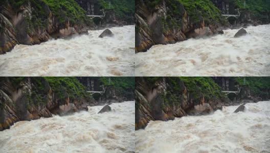 虎跳峡 丽江段Tiger leaping gorge in China高清在线视频素材下载