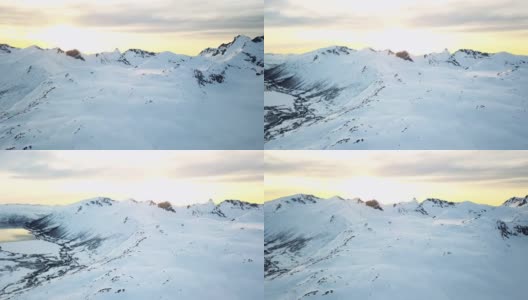 挪威的山脉和峡湾-令人惊叹的空中景观高清在线视频素材下载