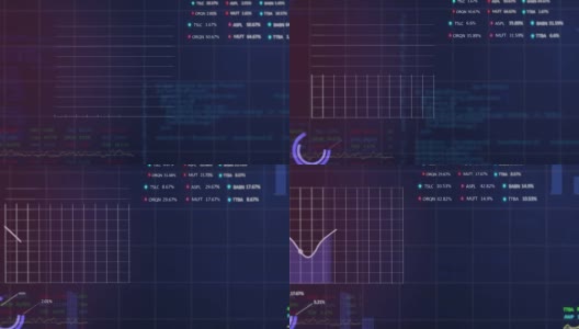 动画统计和财务数据处理的网格高清在线视频素材下载