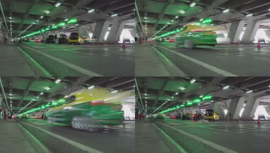 素万那普机场前的交通状况高清在线视频素材下载