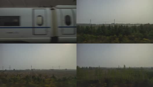 白天时间南京到杭州火车公路旅行边窗pov时间推移全景4k中国高清在线视频素材下载
