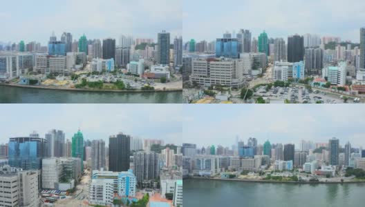 香港旧住宅区鸟瞰图高清在线视频素材下载